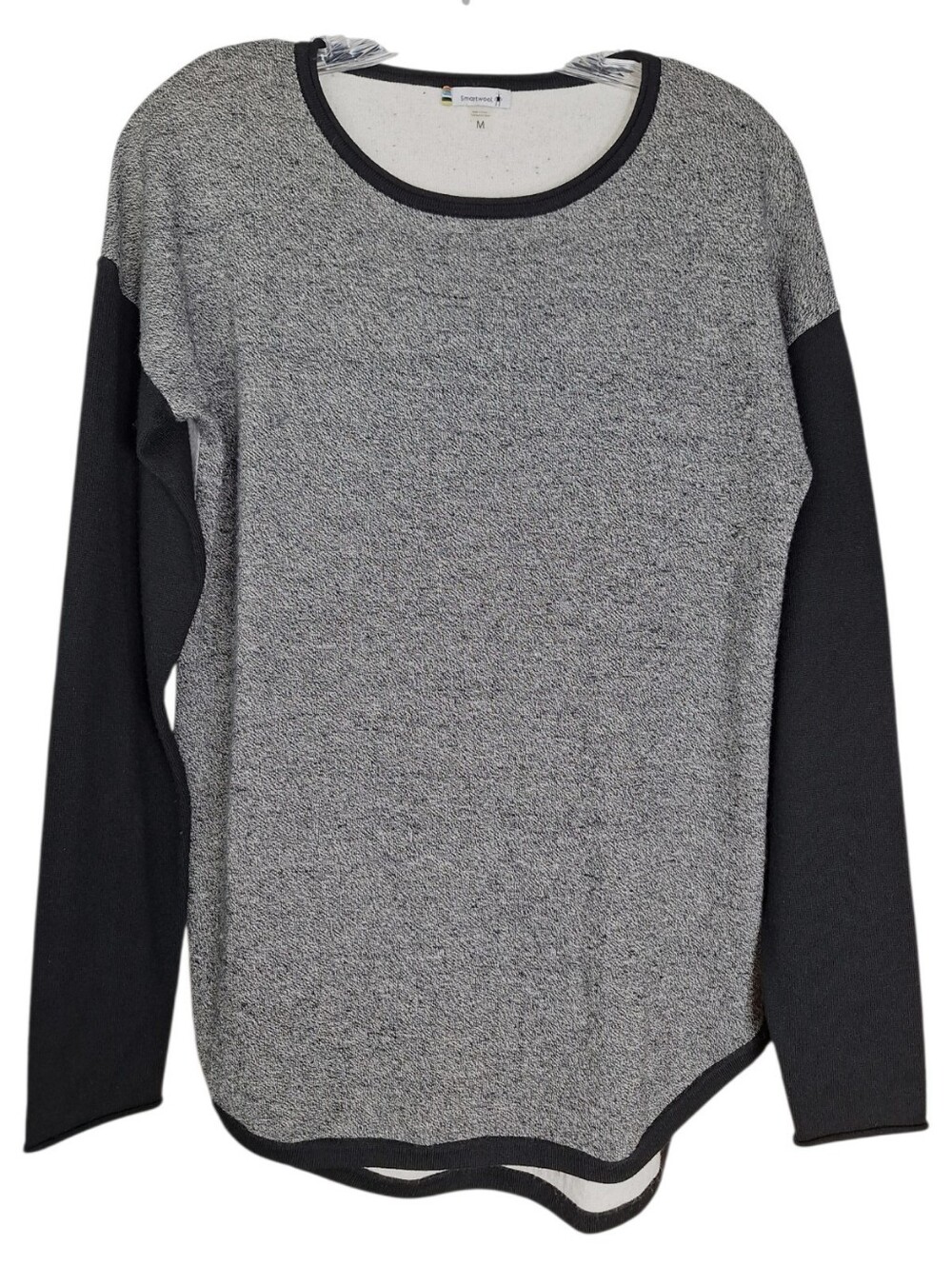 Smartwool Top Womens M Shadow Pine Colorblock Crew Sweater Merino Wool Blend